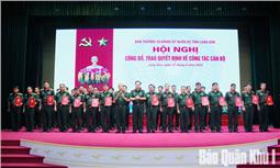 Kiện toàn đội ngũ cán bộ đáp ứng yêu cầu xây dựng tổ chức quân sự địa phương “tinh, gọn, mạnh”